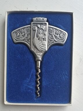 Vintage Konge-Tinn Norwegian Pewter Corkscrew - Dead Stock